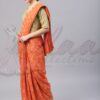 Orange Gold Ready-made Saree & Blouse - Image 3